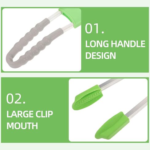 ABOOFAN Heavy-Duty Trash Picker Garbage Clamp with Long Handle, Sanitation Grabber Tool for Litter Pickup, Small Green Magnetic Waste Grabber for Outdoor and Industrial Use Random Color in Kuwait