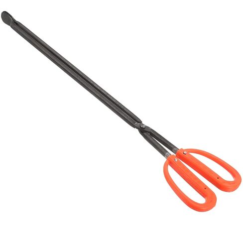 Heavy Duty Outdoor Trash Picker Clamp Tool with 50cm Long Red Plastic Handle, Flat Head Garbage Grabber for Sanitation and Garden Cleanup in Kuwait