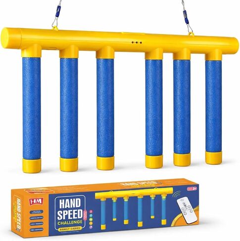 لعبة Reflex Challenge Drop Stick، جهاز تحكم عن بعد 3 سرعات قابلة للتعديل، لعبة تحدي Reflex Drop Sticks، لعبة تدريب على التفاعل، (أصفر) in Kuwait