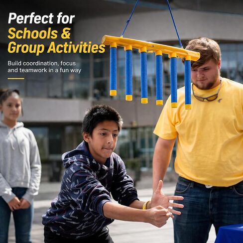 لعبة Reflex Challenge Drop Stick، جهاز تحكم عن بعد 3 سرعات قابلة للتعديل، لعبة تحدي Reflex Drop Sticks، لعبة تدريب على التفاعل، (أصفر) in Kuwait