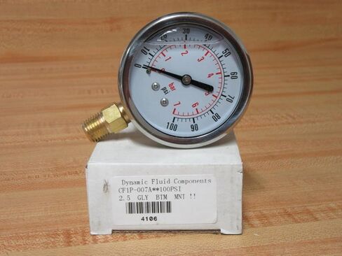 CF1P-007A 100 رطل لكل بوصة مربعة، 2-1/2 بوصة، سلسلة CF، مملوء بالغليسيرين، مقياس الضغط، نمط STEM in Kuwait