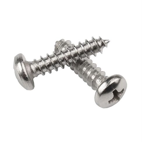 Cross Screw Sliver 304 Stainless Steel Phillips Cross Round Pan Head Metal Self-Tapping Wood Screw Screws Black M8 Metal Small Screws(M8*55 (5PCS)) in Kuwait