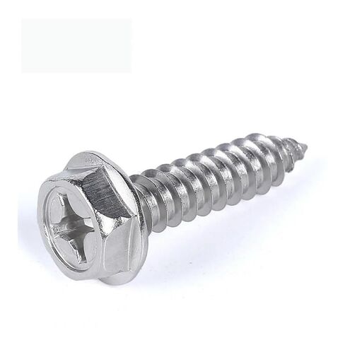 Cross Screw Sliver 304 Stainless Steel Self Tapping Phillips Hexagon Screw Cross Hexagonal Flange Cross Head Screws Wood Nail.Metal Small Screws.(M3*20 30pcs) in Kuwait