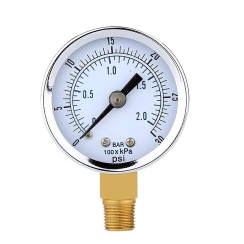 1 قطعة المحمولة 0-30 PSI 0-2bar NPT مقياس ضغط الماء الزيت مقياس مزدوج ضاغط الهواء الضغط الهيدروليكي in Kuwait