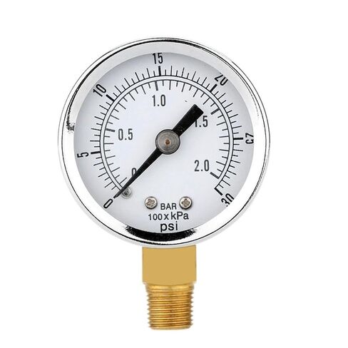 1 قطعة 1/8 "BST مقياس الضغط 0 إلى 30PSI/ 0 إلى 2Bar 40 مللي متر أقطار أداة الضغط لاختبار الماء النفط الهواء الملحقات in Kuwait