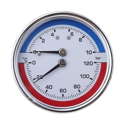 1 قطعة مناسبة لنظام تسخين الأرضية مقياس الحرارة المرجل قياس ضغط درجة الحرارة 0-10 بار 0-120 ℃ in Kuwait