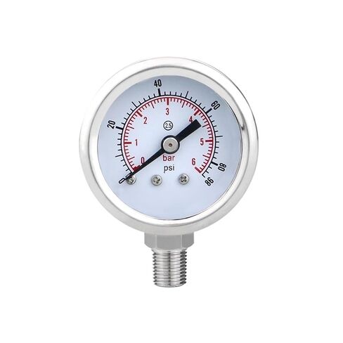 1pc 40mm (1.5") Stainless Steel Dry Pressure Gauge Manometer Bottom Connection for Water Gas(NPT 1-4,0-10bar) in Kuwait
