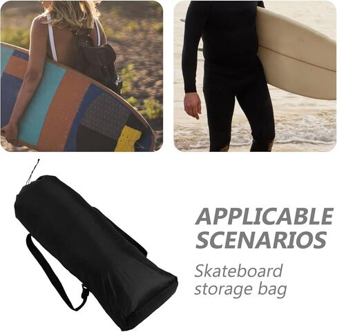 PRETYZOOM 2pcs Portable Skateboard Storage Bag with Adjustable Shoulder Straps, Universal Longboard Carry Backpack for Travel and Outdoor Sports in Kuwait