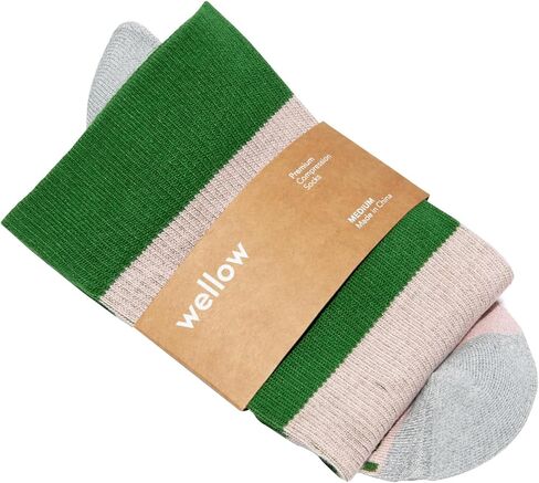 Wellow Premium Socks (جوارب الضغط - منتظمة) للرجال والنساء ، المصنوع من Viscose من الخيزران ، الركبة العالية ، 18-25 مم زئبق in Kuwait