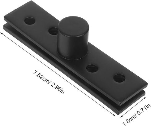 2pcs Stainless Steel Concealed Invisible Pivot Hinges 360-degree Rotation Door Pivot Hinges for Cabinets and Cupboards, Black Center Shaft Small Size, Heavy Duty Industrial in Saudi Arabia