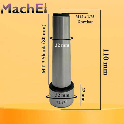 MachEl MT-3 حامل منشار الحز - M12 x 1.75 قضيب سحب للطحن وأدوات المخرطة والأقراص المشقوقة in Kuwait