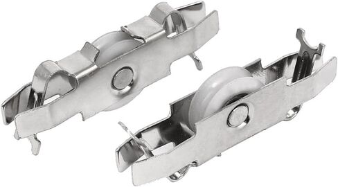 uxcell Showcase Door Sliding Rollers Clamp Wheels Pulleys 2pcs for 8mm Thickness Glass in Kuwait