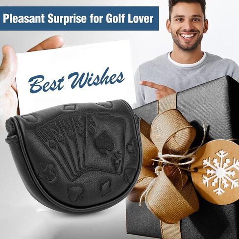 أغطية مضرب الغولف الأسود بوكر OZ1 مضرب غطاء الرأس الجلود مطرقة مضرب غطاء مع إغلاق مغناطيسي غطاء نادي الغولف لجميع العلامات التجارية in Kuwait