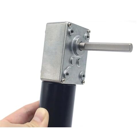 Micro High-Torque 12V/24V Brushless DC Worm Gear Motor Long Shaft Right Angle Gearbox Reducer PWM in Kuwait