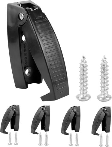 5pcs Black Rv Door Latch Hooks with Screws Camper Trailer Storage Door Retainers for Baggage Motorhome Gate Holders in Kuwait