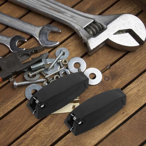 FOMIYES Boat Door Latch Hook and Rv Door Catch Latch Black Hidden Folding Marine Cabin Hook 2pcs Set Universal Trailer for Boating and Camping in Kuwait