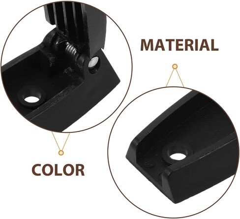 FOMIYES Boat Door Latch Hook and Rv Door Catch Latch Black Hidden Folding Marine Cabin Hook 2pcs Set Universal Trailer for Boating and Camping in Kuwait