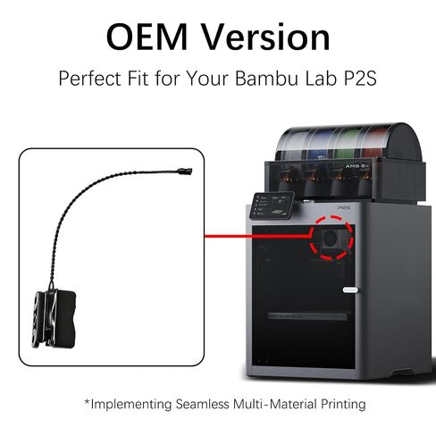 مستشعر P2S Eddy الأصلي المثبت بين جهاز بامبو P2S Extruder وP2S Hotend الذي يعمل على معايرة مستشعر تدفق الفتيل بشكل فعال لملحقات الطابعة ثلاثية الأبعاد من Bambu Lab P2S Toolhead in Kuwait