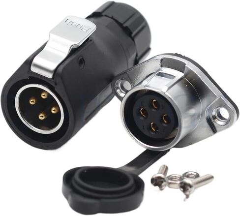 XHP20 Connector 4-Pin Waterproof Male Plug IP67 Industrial Three-Phase Electrical Box Rated Current 30A Flange Female Socket in Saudi Arabia