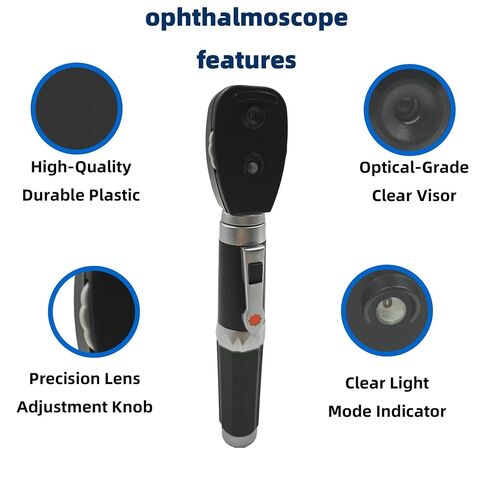 2-in-1 Otoscope & Oph Set - Perfect for Nursing, Medical Students & Doctors - Includes 4 Reusable Ear Speculums & Carry Case in Kuwait