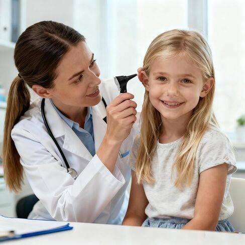 2-in-1 Otoscope & Oph Set - Perfect for Nursing, Medical Students & Doctors - Includes 4 Reusable Ear Speculums & Carry Case in Kuwait