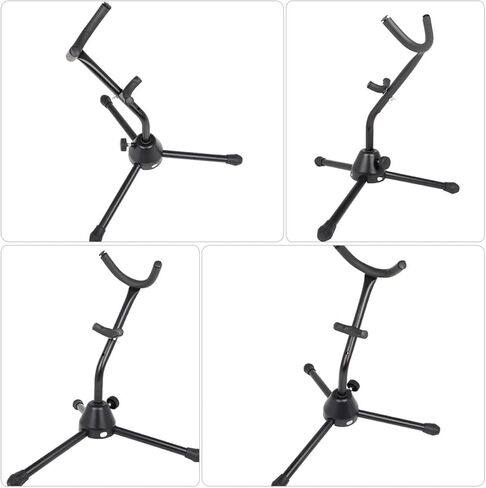 VOSAREA Alto Saxophone Stand Black Portable Foldable Tripod Saxophone Rack Support Accessory for Wind Instruments in Kuwait