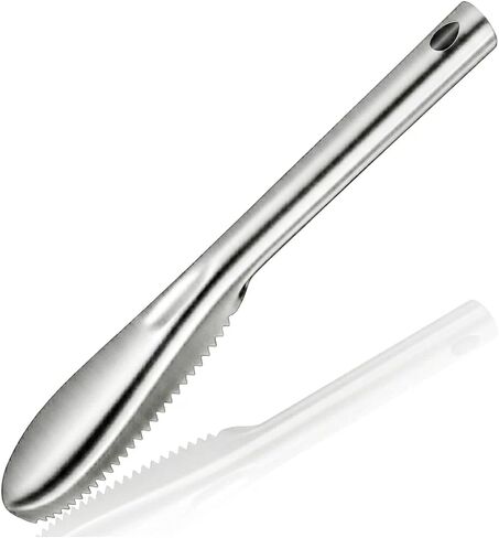 Fish Scaler, 304 Stainless Steel Fish Scaler scraper Remover, Sawtooth Fish Descaler Tool for Kitchen, Seafood Markets. in Kuwait