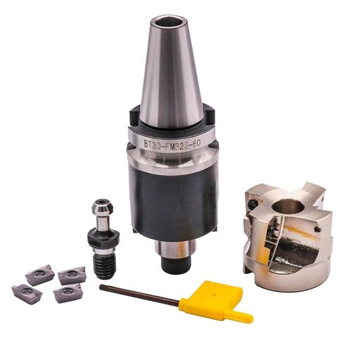 BT40-FMB22-60 شانك الطاحونة الطاحونة الطاحونة ، 1.97 "/50 مم قطر القطع 90 درجة 4 الناي فهرسة CNC الطاحونة قشرة مطحنة القشرة 400R 50-22-4T مع 10pcs APMT1604 إدراج carbide و BT40 السحب مسمار السحب in Kuwait