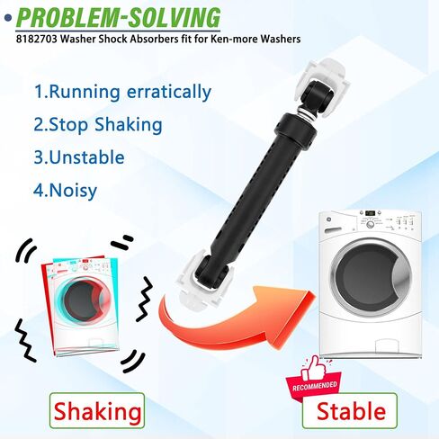 8182703 8181646 ممتص الصدمات للغسالة مناسب لـ Whirl-pool/ken-more Elite he3 he3t GHW9100LQ0 GHW9160PW1 GHW9100LQ1 GHW9100LW1 GHW9150PW1 GHW9250MQ2 GHW9250MT2 GHW9250MW2 GHW9300PW1 GHW9400PL2 in Kuwait
