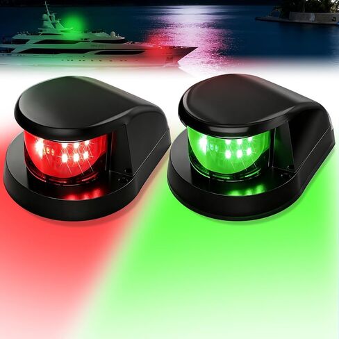 أضواء الملاحة بالقارب، LED البحرية باللونين الأحمر والأخضر، مقاومة للماء IP65 مع عائم، قارب صغير، يخت، قوارب شراعية، قوارب صيد، قارب سريع، وقوارب صغيرة (عبوة واحدة باللون الأحمر وحزمة واحدة باللون الأخضر) in Kuwait