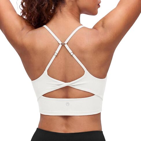 Aoysky المرأة Strappy الرياضة حمالات الصدر الطويلة مبطن الصليب تويست الظهر قابل للتعديل الأشرطة تجريب الصالة الرياضية اليوغا المحاصيل تانك القمم in Kuwait