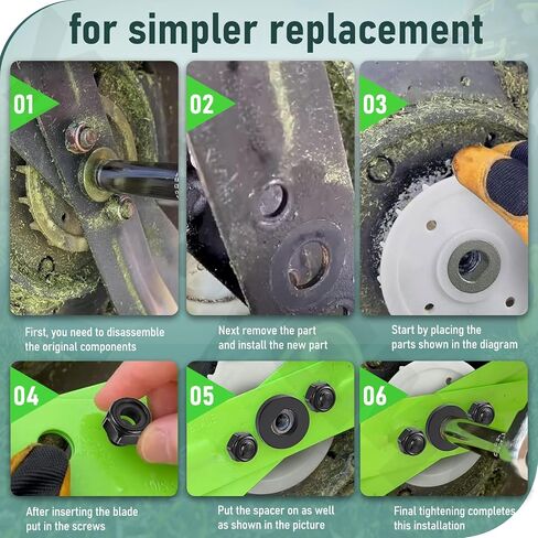Lawn Mower Blade Replacement Kit – Includes Fan, Bolts, Nuts, and Washers for Dual Blades – Compatible with EGO Power+ LM2130SP, LM2150SP, LM2160SP 21-Inch Lawn Mowers in Kuwait