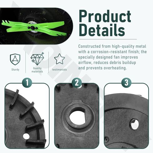 Lawn Mower Blade Replacement Kit – Includes Fan, Bolts, Nuts, and Washers for Dual Blades – Compatible with EGO Power+ LM2130SP, LM2150SP, LM2160SP 21-Inch Lawn Mowers in Kuwait