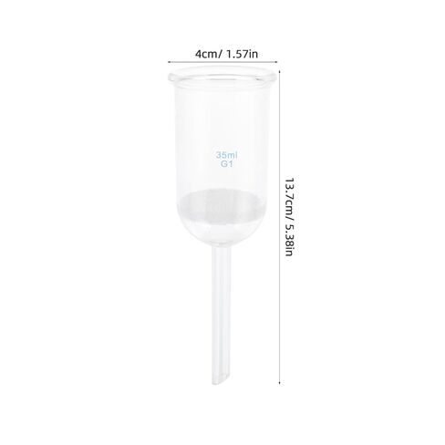 FRCOLOR Acid Resistant Glass Filtering Funnel 35Ml Laboratory Sand Core Funnel for Experiments and Chemical Use in Kuwait