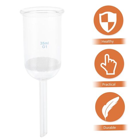 FRCOLOR Acid Resistant Glass Filtering Funnel 35Ml Laboratory Sand Core Funnel for Experiments and Chemical Use in Kuwait