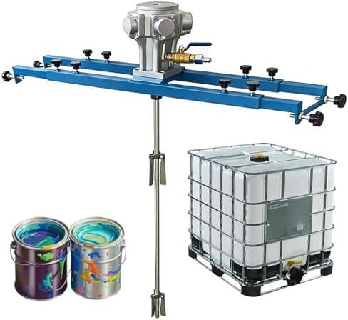 Pneumatic Agitator Stirring Industrial Shaker Clamp Barrel Mixer Air Agitator Paint Mix Tool Capacity Liquid/Paint Mixer，Pneumatic Paint Mixer for IBC Totes, 275N Air Agitator, Folding Brack in Kuwait