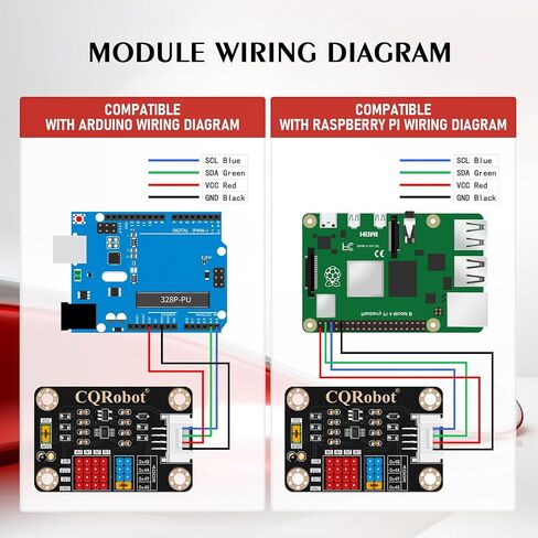 CQRobot ADS1115 4-Channel 16-Bit ADC Converter Module with Programmable Gain/I2C Address/Temperature Measurement, Compatible with Arduino/Raspberry Pi, 3.3V/5V Dual Voltage. in Kuwait