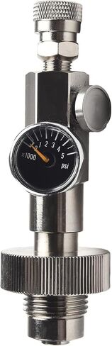 FABULETTA 4500PSI Scuba DIN Fill Station Adapter for G5/8 HPA High Pressure Air, Stainless Steel Charging Valve with Gauge for Refilling Cylinders, 30MPa Quick Disconnect Converter in Kuwait