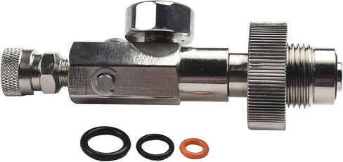 FABULETTA 4500PSI Scuba DIN Fill Station Adapter for G5/8 HPA High Pressure Air, Stainless Steel Charging Valve with Gauge for Refilling Cylinders, 30MPa Quick Disconnect Converter in Kuwait