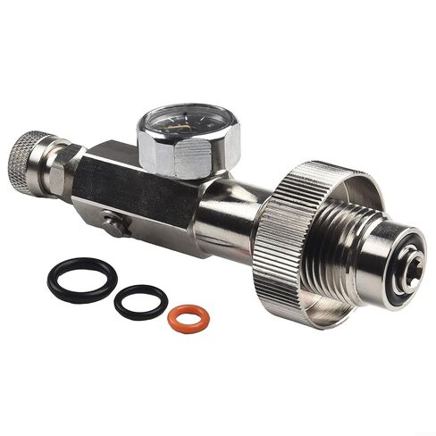 4500PSI Scuba DIN Fill Station for G5/8 HPA Tank, Steel Charge Valve with Gauge and Release, 300Bar Disconnect in Kuwait