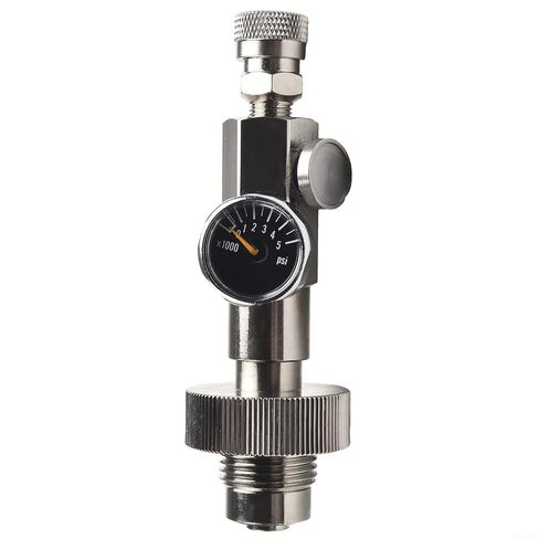 4500PSI Scuba DIN Fill Station for G5/8 HPA Tank, Steel Charge Valve with Gauge and Release, 300Bar Disconnect in Kuwait