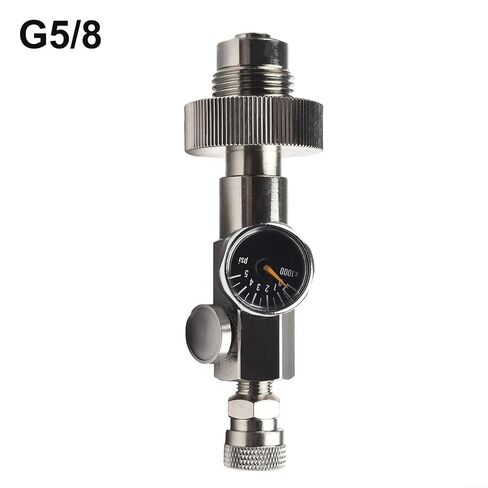 4500PSI Scuba DIN Fill Station for G5/8 HPA Tank, Steel Charge Valve with Gauge and Release, 300Bar Disconnect in Kuwait