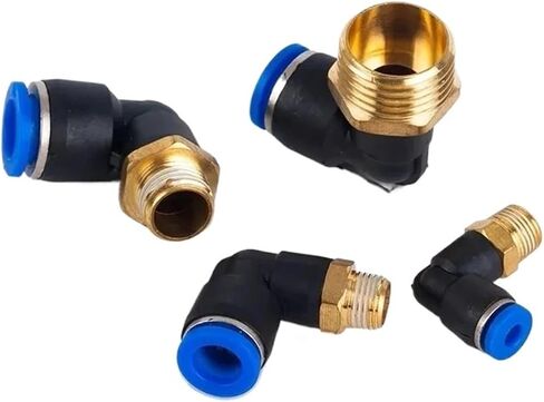 Pneumatic Air Connector PL 4 6 8 10 12mm 1/8 1/4" 3/8" 1/2" Trachea Elbow Fittings Hose Quick Connecto 20Pcs(PL8-03) in Kuwait