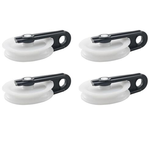 CHENJIN 4PCS 2-1/2 inch Nylon Clothesline Pulley Outdoor Pulling Rope Plastic Kit for Hanging Heavy Objects Clothes in Kuwait