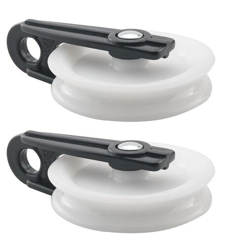 CHENJIN 4PCS 2-1/2 inch Nylon Clothesline Pulley Outdoor Pulling Rope Plastic Kit for Hanging Heavy Objects Clothes in Kuwait