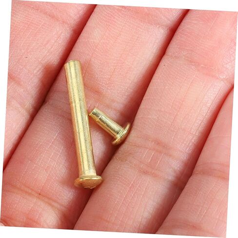 ULTECHNOVO 10 Sets Hand Folding Fan Repair Kit 3mm Gold Rivets 21mm Shaft Pins Stainless Steel Fan Rivet Nuts Replacement Central Shaft Restoration in Kuwait