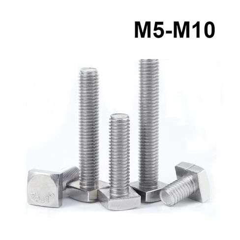 Square Head Bolt, 1/5Pcs 304 Stainless Steel Square Head Screws/Bolts Thread Diameter M5-M10 Length 8-100mm(M6x20(5Pcs)) in Kuwait