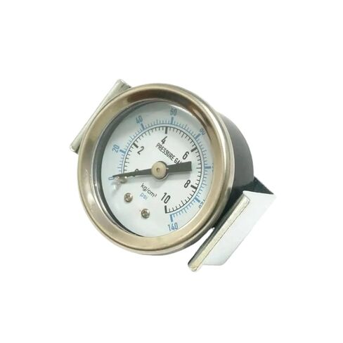 1 قطعة 1/8 "BSPP 0-140 PSI 40 مللي متر قطر ضاغط الهواء قياس الضغط محوري جبل مع قوس in Kuwait