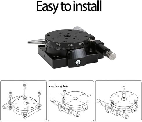 R محور 100 مللي متر RSP100-L 360 درجة منصة دوارة يدوية انزلاق المرحلة الدقة تحمل الحمل الخطي 39.2N 4kgf in Kuwait