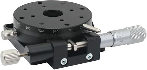 R Axis 90mm RSP90-L 360 Degree High Precision Rotating Slide Table Manual Angle Adjustment Platform Optical Micrometer in Kuwait